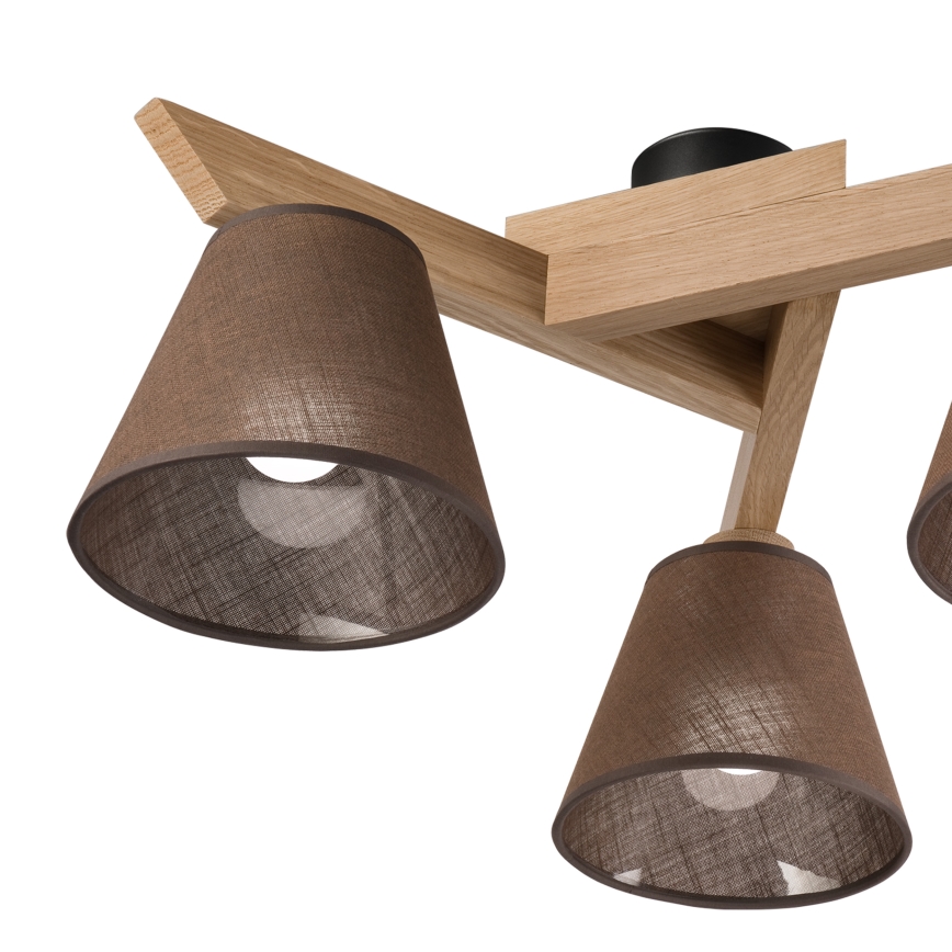 Brilagi - LED  Virsapmetuma lustra ANTHONY 3xE14/40W/230V ozols/brūna