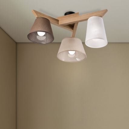 Brilagi - LED  Virsapmetuma lustra ANTHONY 3xE14/40W/230V ozols