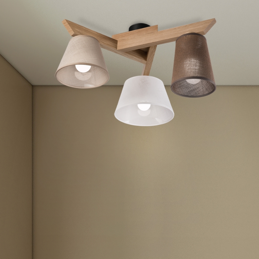 Brilagi - LED  Virsapmetuma lustra ANTHONY 3xE14/40W/230V ozols