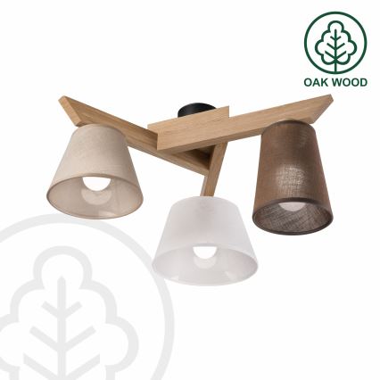 Brilagi - LED  Virsapmetuma lustra ANTHONY 3xE14/40W/230V ozols