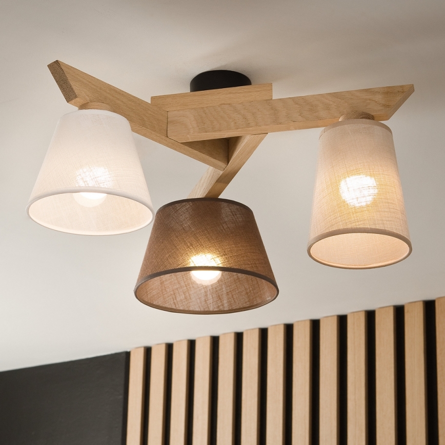 Brilagi - LED  Virsapmetuma lustra ANTHONY 3xE14/40W/230V ozols
