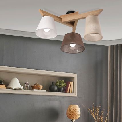 Brilagi - LED  Virsapmetuma lustra ANTHONY 3xE14/40W/230V ozols
