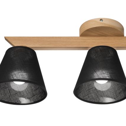 Brilagi - LED  Virsapmetuma lustra ANTHONY 3xE14/40W/230V ozols/melna