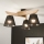 Brilagi - LED  Virsapmetuma lustra ANTHONY 3xE14/40W/230V ozols/melna