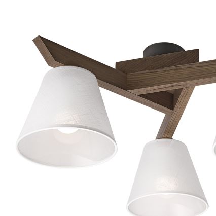 Brilagi - LED  Virsapmetuma lustra ANTHONY 3xE14/40W/230V ozols riekstkoks/balta