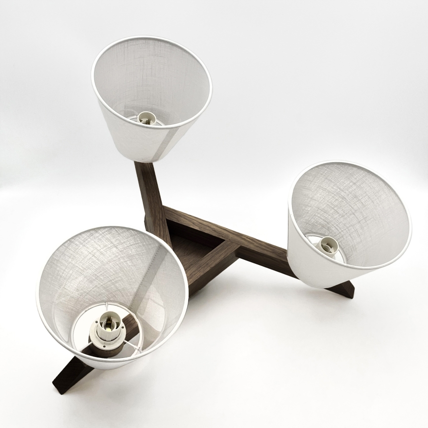 Brilagi - LED  Virsapmetuma lustra ANTHONY 3xE14/40W/230V ozols riekstkoks/balta