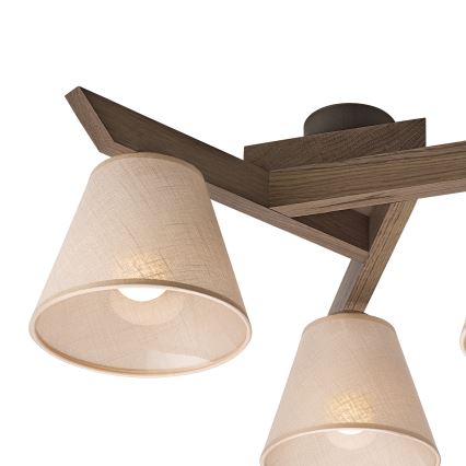 Brilagi - LED  Virsapmetuma lustra ANTHONY 3xE14/40W/230V ozols riekstkoks/bēša