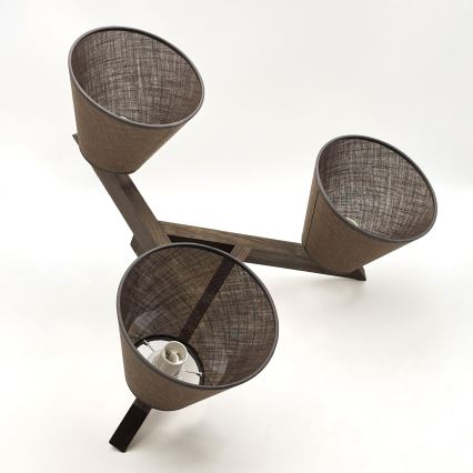 Brilagi - LED  Virsapmetuma lustra ANTHONY 3xE14/40W/230V ozols riekstkoks/brūna