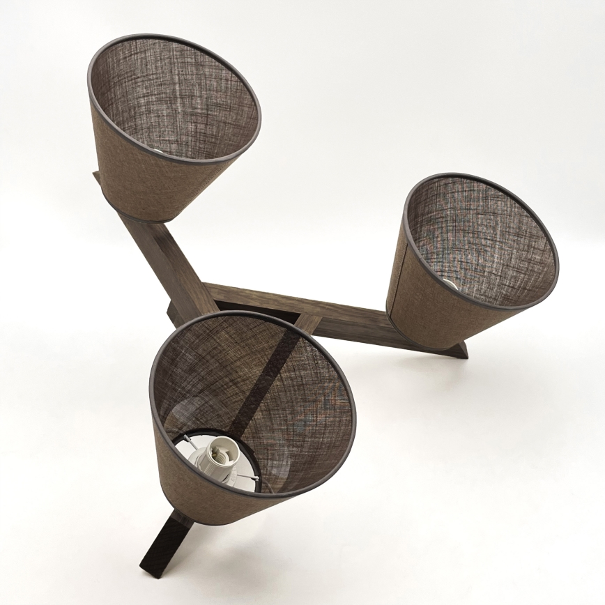 Brilagi - LED  Virsapmetuma lustra ANTHONY 3xE14/40W/230V ozols riekstkoks/brūna
