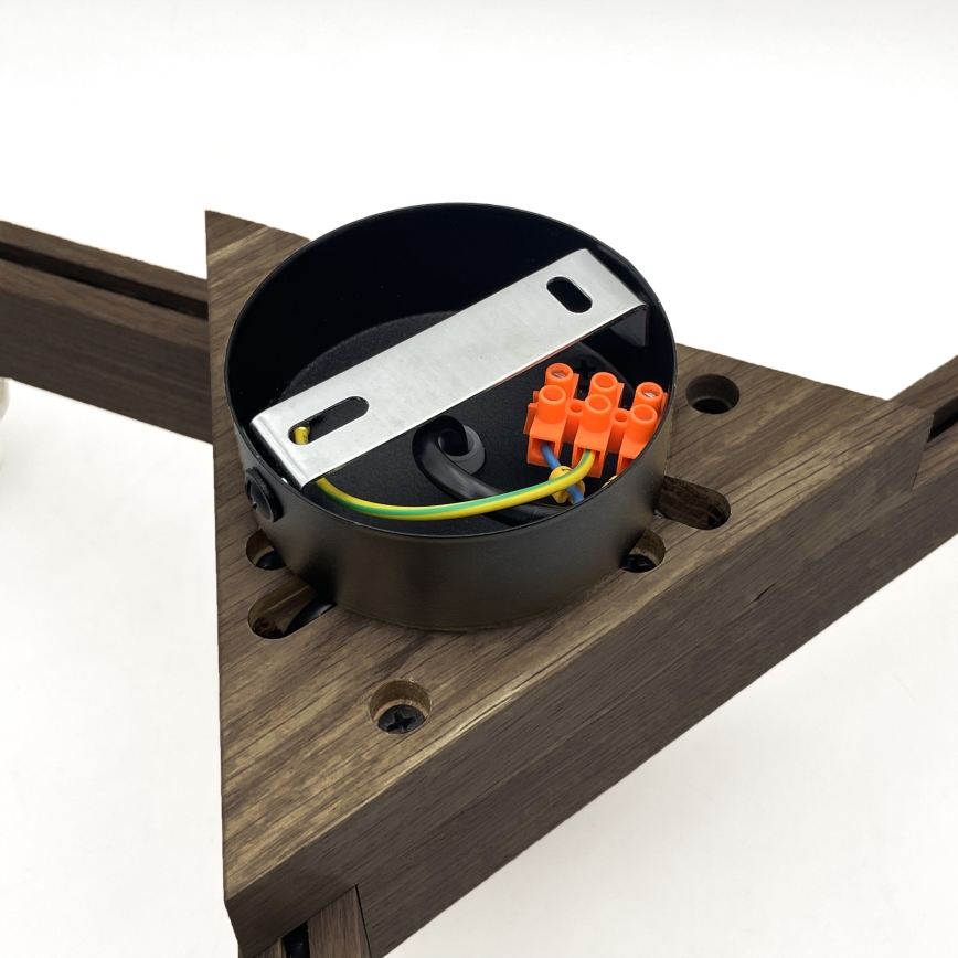 Brilagi - LED  Virsapmetuma lustra ANTHONY 3xE14/40W/230V ozols riekstkoks/brūna