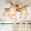 Brilagi - LED  Virsapmetuma lustra ANTHONY 5xE14/40W/230V ozols/bēša