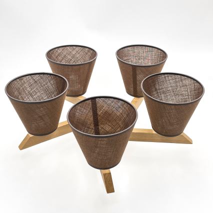 Brilagi - LED  Virsapmetuma lustra ANTHONY 5xE14/40W/230V ozols/brūna