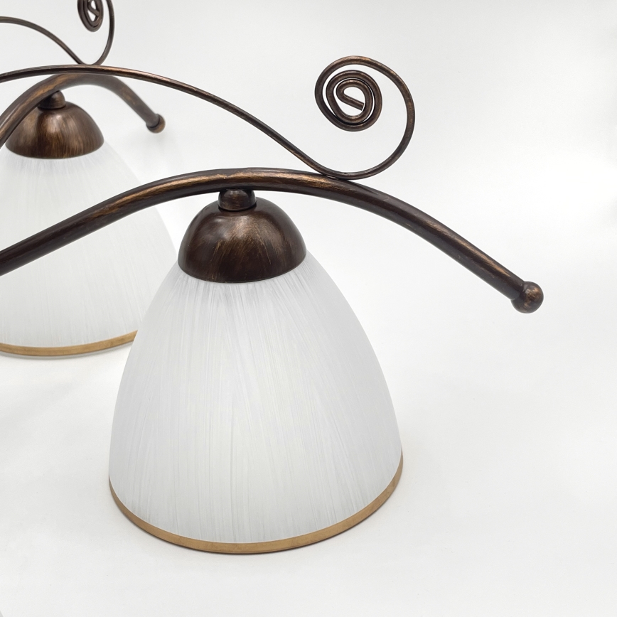 Brilagi - LED Virsapmetuma lustra ANTICO 5xE27/60W/230V bronzas patina