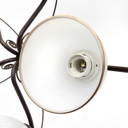 Brilagi - LED Virsapmetuma lustra ANTICO 5xE27/60W/230V bronzas patina