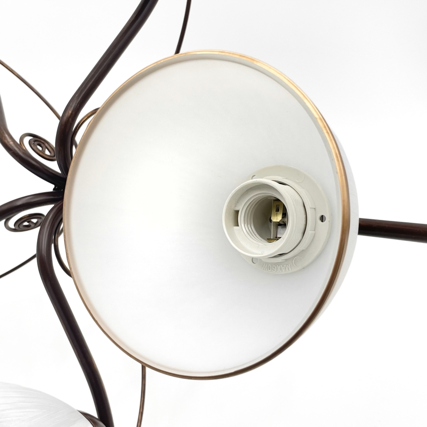 Brilagi - LED Virsapmetuma lustra ANTICO 5xE27/60W/230V bronzas patina