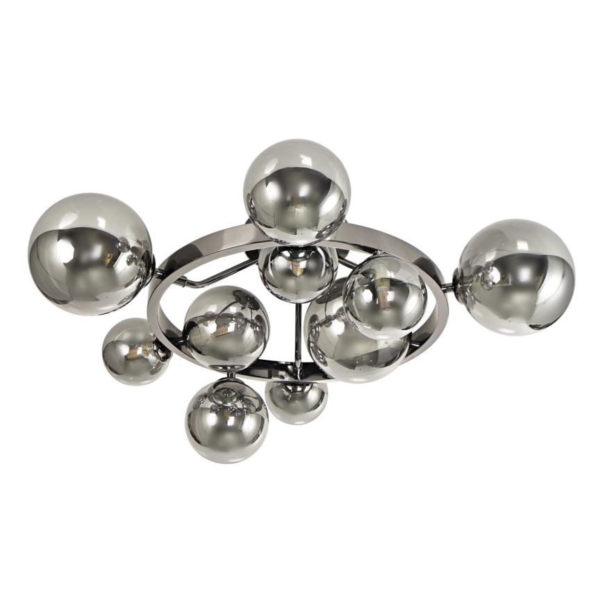 Brilagi - LED Virsapmetuma lustra MILLA 10xG9/3W/230V spīdīgi hromēts/dūmakains