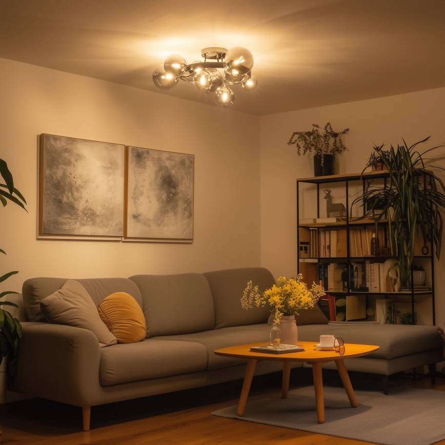 Brilagi - LED Virsapmetuma lustra MILLA 10xG9/3W/230V spīdīgi hromēts/dūmakains