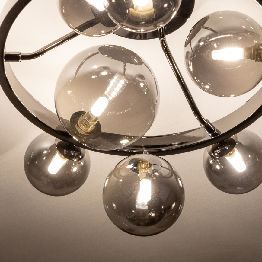 Brilagi - LED Virsapmetuma lustra MILLA 10xG9/3W/230V spīdīgi hromēts/dūmakains