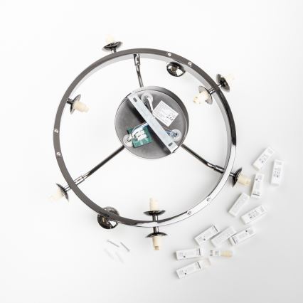 Brilagi - LED Virsapmetuma lustra MILLA 10xG9/3W/230V spīdīgi hromēts/dūmakains