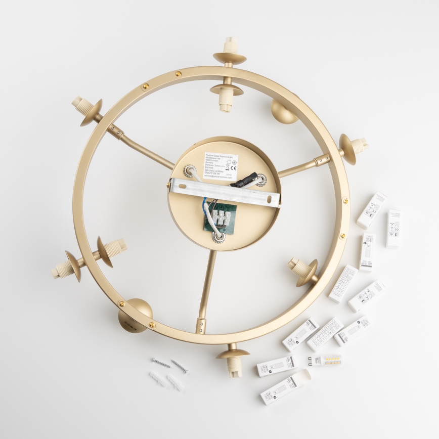 Brilagi - LED Virsapmetuma lustra MILLA 10xG9/3W/230V zelta/balta