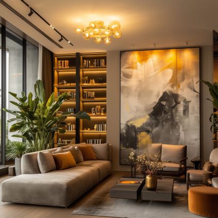 Brilagi - LED Virsapmetuma lustra MILLA 10xG9/3W/230V zelta