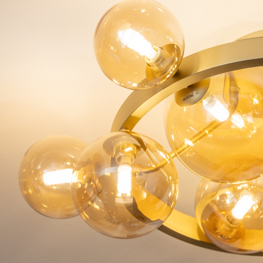 Brilagi - LED Virsapmetuma lustra MILLA 10xG9/3W/230V zelta