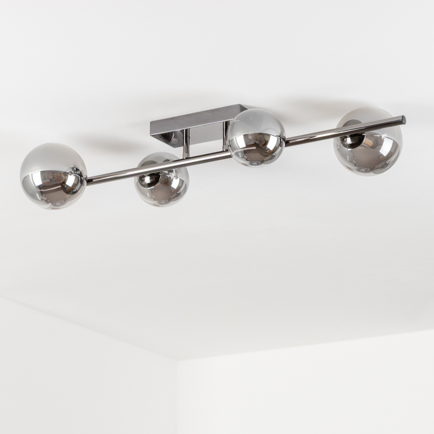 Brilagi - LED Virsapmetuma lustra MILLA 4xG9/3W/230V spīdīgi hromēts/dūmakains