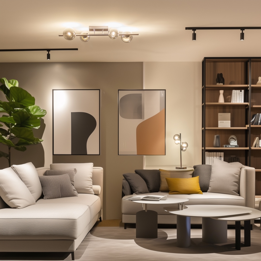 Brilagi - LED Virsapmetuma lustra MILLA 4xG9/3W/230V spīdīgi hromēts/dūmakains