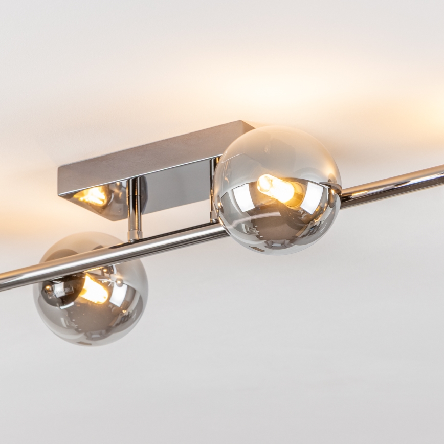 Brilagi - LED Virsapmetuma lustra MILLA 4xG9/3W/230V spīdīgi hromēts/dūmakains