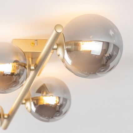 Brilagi - LED Virsapmetuma lustra MILLA 4xG9/3W/230V zelta/dūmakains