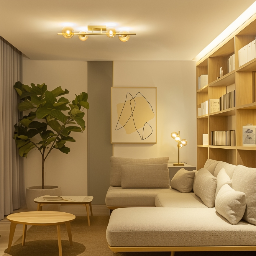 Brilagi - LED Virsapmetuma lustra MILLA 4xG9/3W/230V zelta