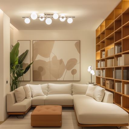 Brilagi - LED Virsapmetuma lustra MILLA 7xG9/3W/230V spīdīgi hromēts/balta