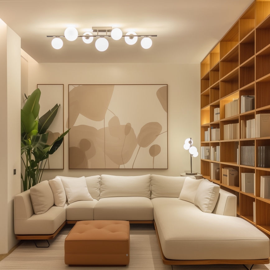 Brilagi - LED Virsapmetuma lustra MILLA 7xG9/3W/230V spīdīgi hromēts/balta