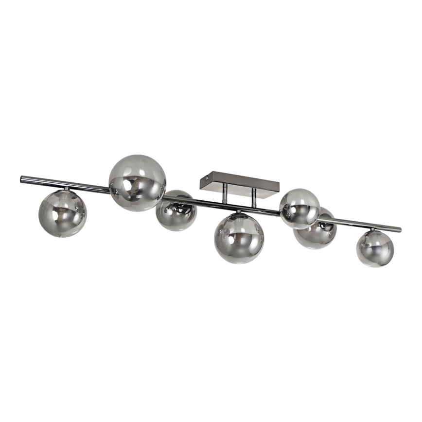 Brilagi - LED Virsapmetuma lustra MILLA 7xG9/3W/230V spīdīgi hromēts/dūmakains