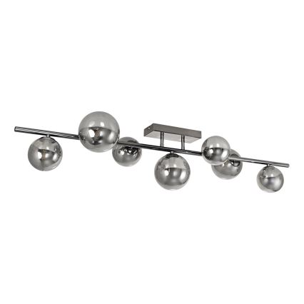 Brilagi - LED Virsapmetuma lustra MILLA 7xG9/3W/230V spīdīgi hromēts/dūmakains