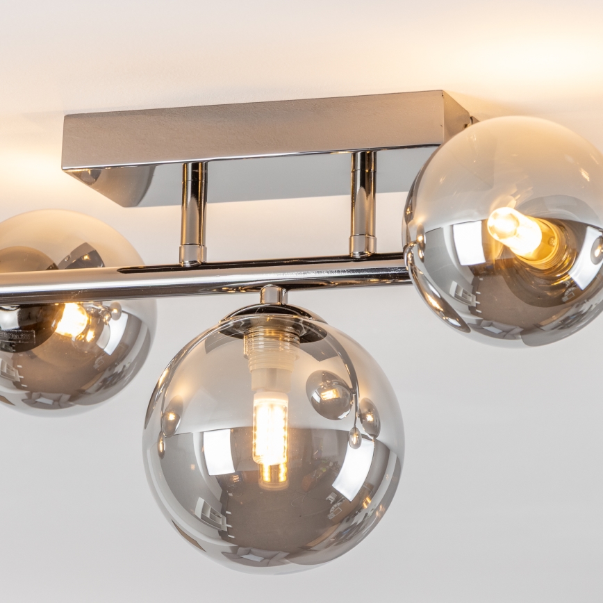 Brilagi - LED Virsapmetuma lustra MILLA 7xG9/3W/230V spīdīgi hromēts/dūmakains