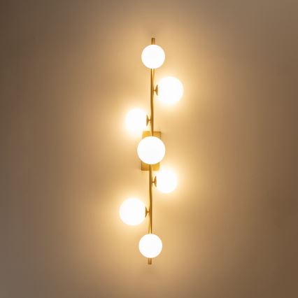 BRILAGI - LED Virsapmetuma lustra MILLA 7xG9/3W/230V zelta/balta