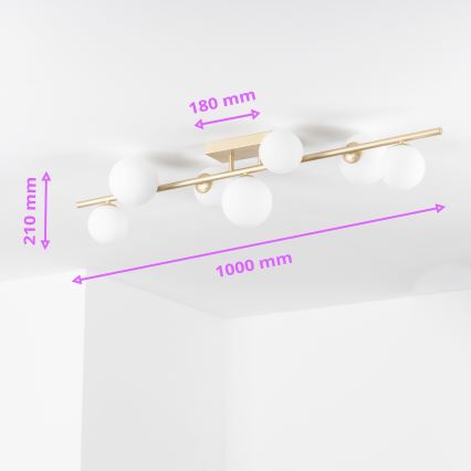 BRILAGI - LED Virsapmetuma lustra MILLA 7xG9/3W/230V zelta/balta