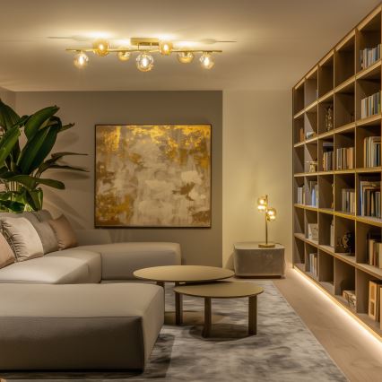 Brilagi - LED Virsapmetuma lustra MILLA 7xG9/3W/230V zelta