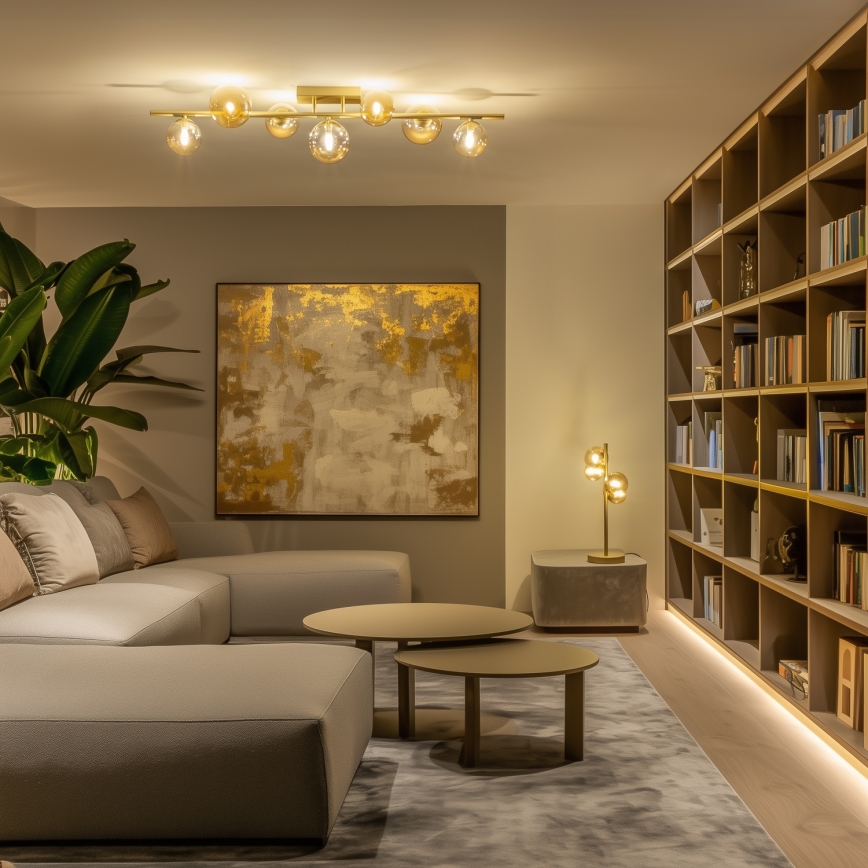 Brilagi - LED Virsapmetuma lustra MILLA 7xG9/3W/230V zelta