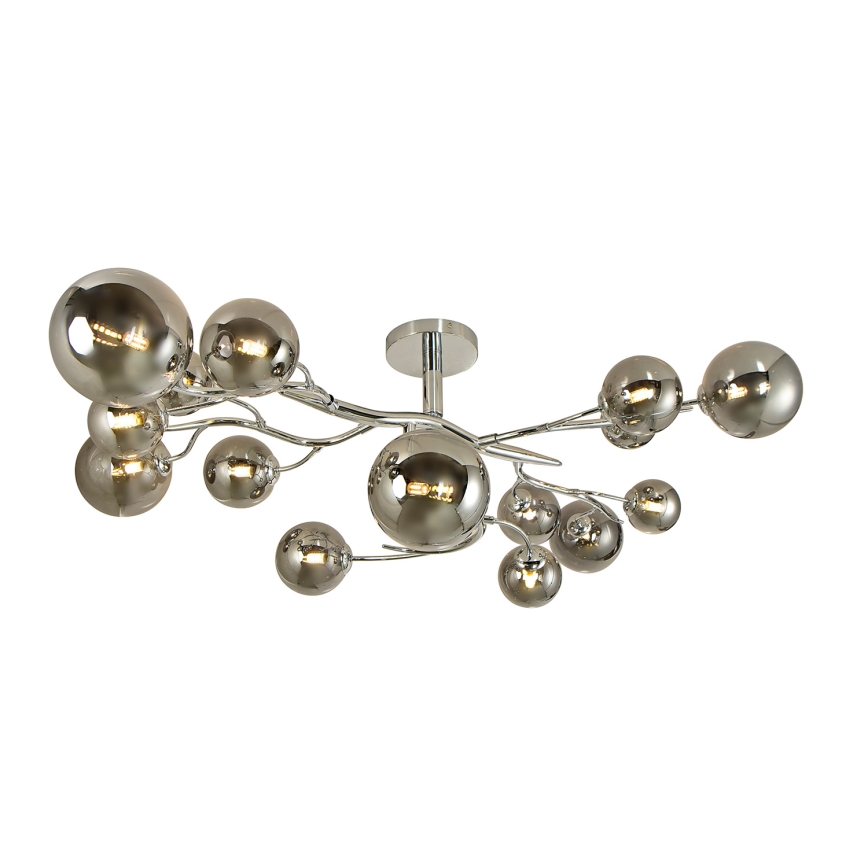Brilagi - LED Virsapmetuma lustra MISTEL 15xG9/3W/230V spīdīgi hromēts/dūmakains