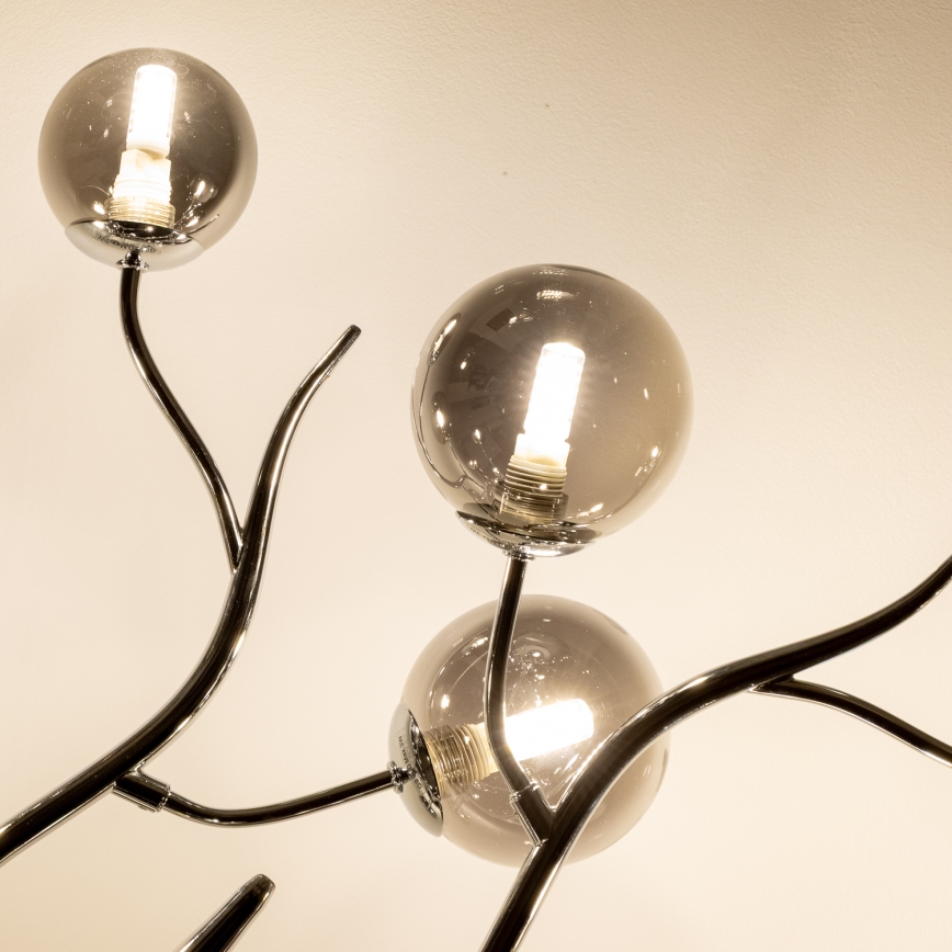 Brilagi - LED Virsapmetuma lustra MISTEL 15xG9/3W/230V spīdīgi hromēts/dūmakains