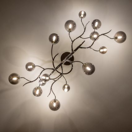 Brilagi - LED Virsapmetuma lustra MISTEL 15xG9/3W/230V spīdīgi hromēts/dūmakains