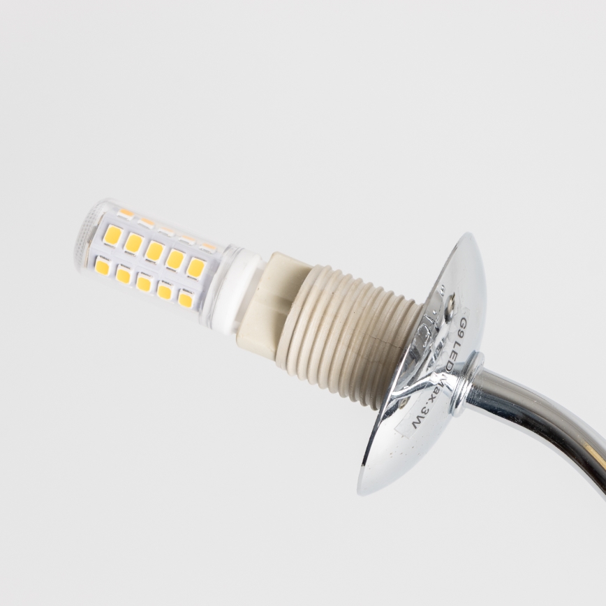 Brilagi - LED Virsapmetuma lustra MISTEL 15xG9/3W/230V spīdīgi hromēts/dūmakains