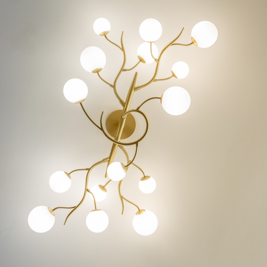 Brilagi - LED Virsapmetuma lustra MISTEL 15xG9/3W/230V zelta/balta