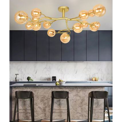 Brilagi - LED Virsapmetuma lustra MISTEL 15xG9/3W/230V zelta