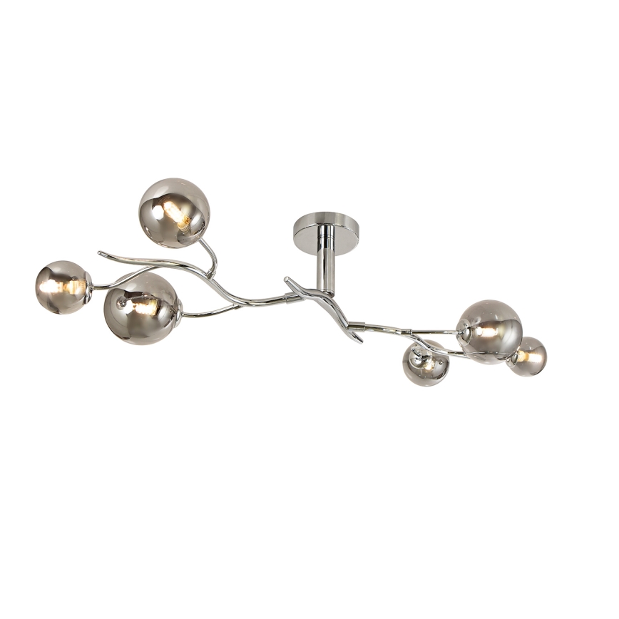 Brilagi - LED Virsapmetuma lustra MISTEL 6xG9/3W/230V spīdīgi hromēts/dūmakains