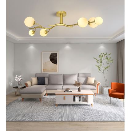 Brilagi - LED Virsapmetuma lustra MISTEL 6xG9/3W/230V zelta/balta