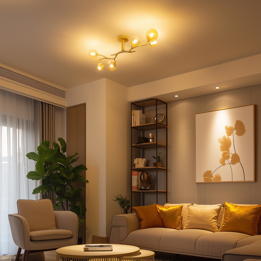 Brilagi - LED Virsapmetuma lustra MISTEL 6xG9/3W/230V zelta