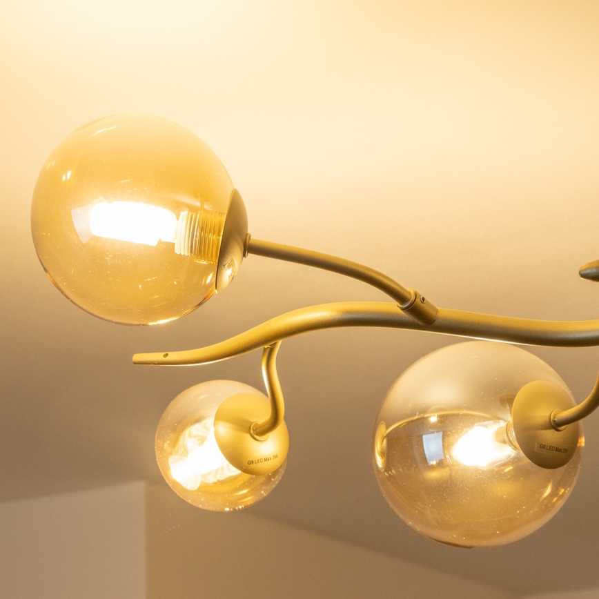 Brilagi - LED Virsapmetuma lustra MISTEL 6xG9/3W/230V zelta